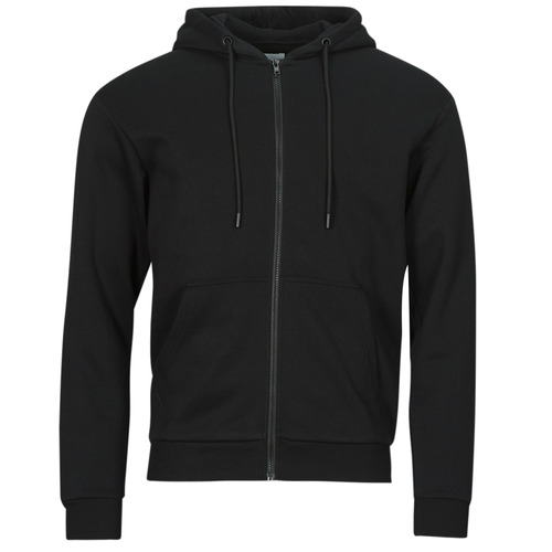 Υφασμάτινα Άνδρας Φούτερ Jack & Jones JJEBRADLEY SWEAT ZIP HOOD Black