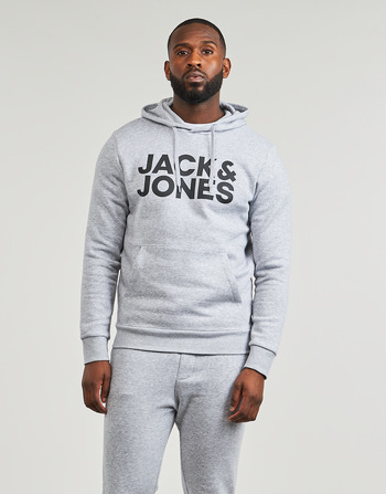 Υφασμάτινα Άνδρας Φούτερ Jack & Jones JJECORP LOGO SWEAT HOOD Grey