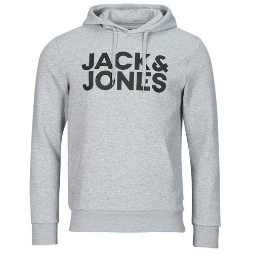 Υφασμάτινα Άνδρας Φούτερ Jack & Jones JJECORP LOGO SWEAT HOOD Grey