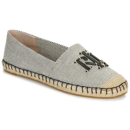 Παπούτσια Γυναίκα Εσπαντρίγια Lauren Ralph Lauren CAMERYN LOGO-ESPADRILLES-FLAT Beige / Black