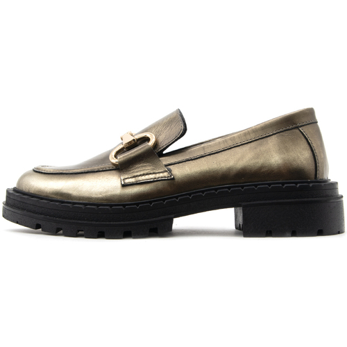 Παπούτσια Γυναίκα Μοκασσίνια Inuovo METALLIC LEATHER LOAFERS WOMEN ΧΡΥΣΟ