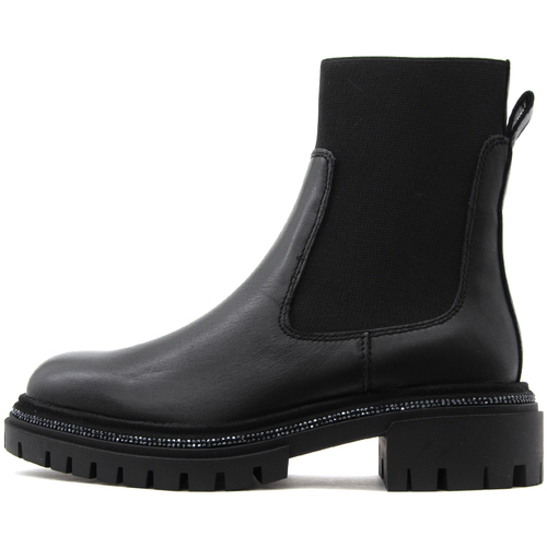 Παπούτσια Γυναίκα Χαμηλές Μπότες Inuovo LEATHER CHELSEA BOOTS WOMEN ΜΑΥΡΟ