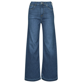 Υφασμάτινα Γυναίκα φαρδιά / καμπάνα Pepe jeans WIDE LEG JEANS UHW Μπλέ