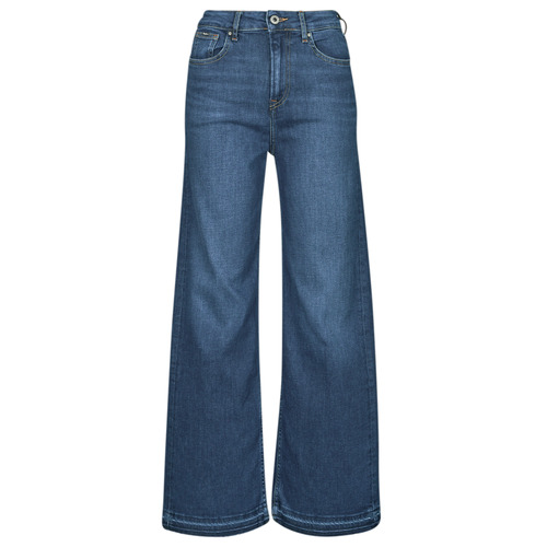 Υφασμάτινα Γυναίκα φαρδιά / καμπάνα Pepe jeans WIDE LEG JEANS UHW Μπλέ