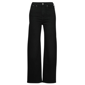 Υφασμάτινα Γυναίκα φαρδιά / καμπάνα Pepe jeans WIDE LEG JEANS UHW Black