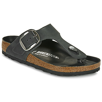 Παπούτσια Γυναίκα Σαγιονάρες Birkenstock Gizeh Big Buckle LEOI Black HEX Black