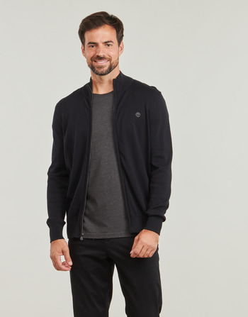 Υφασμάτινα Άνδρας Πουλόβερ Timberland Cotton YD Full Zip Sweater Black