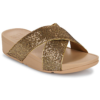 Παπούτσια Γυναίκα Σανδάλια / Πέδιλα FitFlop LULU CROSS SLIDE Gold