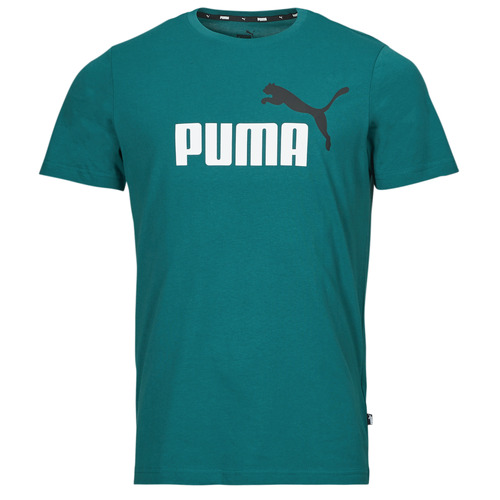 Υφασμάτινα Άνδρας T-shirt με κοντά μανίκια Puma ESS+ 2 COL LOGO TEE Μπλέ