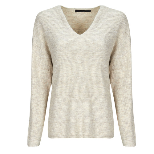 Υφασμάτινα Γυναίκα Πουλόβερ Vero Moda VMCREWLEFILE  Beige