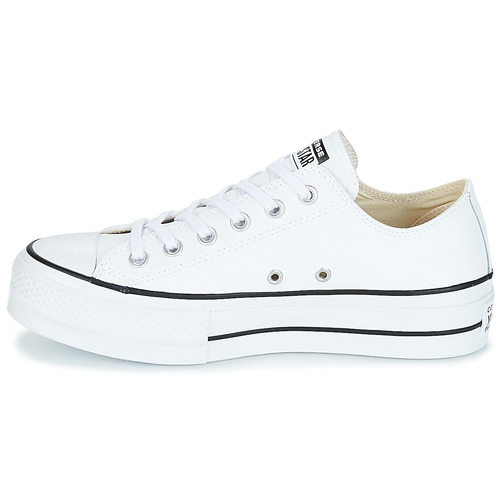 Converse CHUCK TAYLOR ALL STAR LIFT CLEAN OX LEATHER Άσπρο