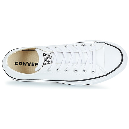 Converse CHUCK TAYLOR ALL STAR LIFT CLEAN OX LEATHER Άσπρο