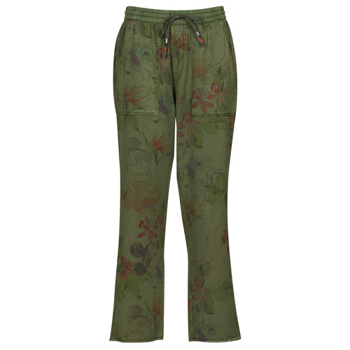 Ruhák Női Nadrágok Desigual PANT_MICKEY CAMO FLOWERS Keki / Sokszínű