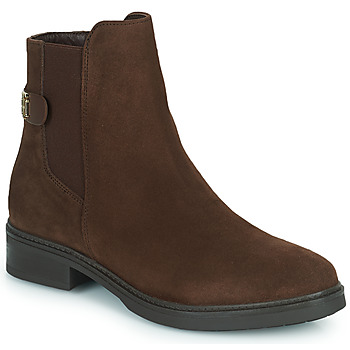 Cipők Női Csizmák Tommy Hilfiger Coin Suede Flat Boot Barna