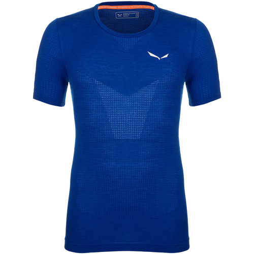 Ruhák Férfi Pólók / Galléros Pólók Salewa Pedroc Merino Responsive Seamless T-Shirt 28320-8620 Kék