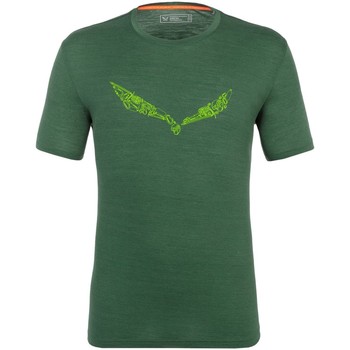 Ruhák Férfi Pólók / Galléros Pólók Salewa Pure Hardware Merino Men's T-Shirt 28384-5320 Zöld