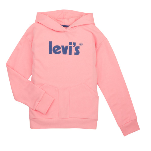 Ruhák Lány Pulóverek Levi's LVG SQUARE POCKET HOODIE Rózsaszín