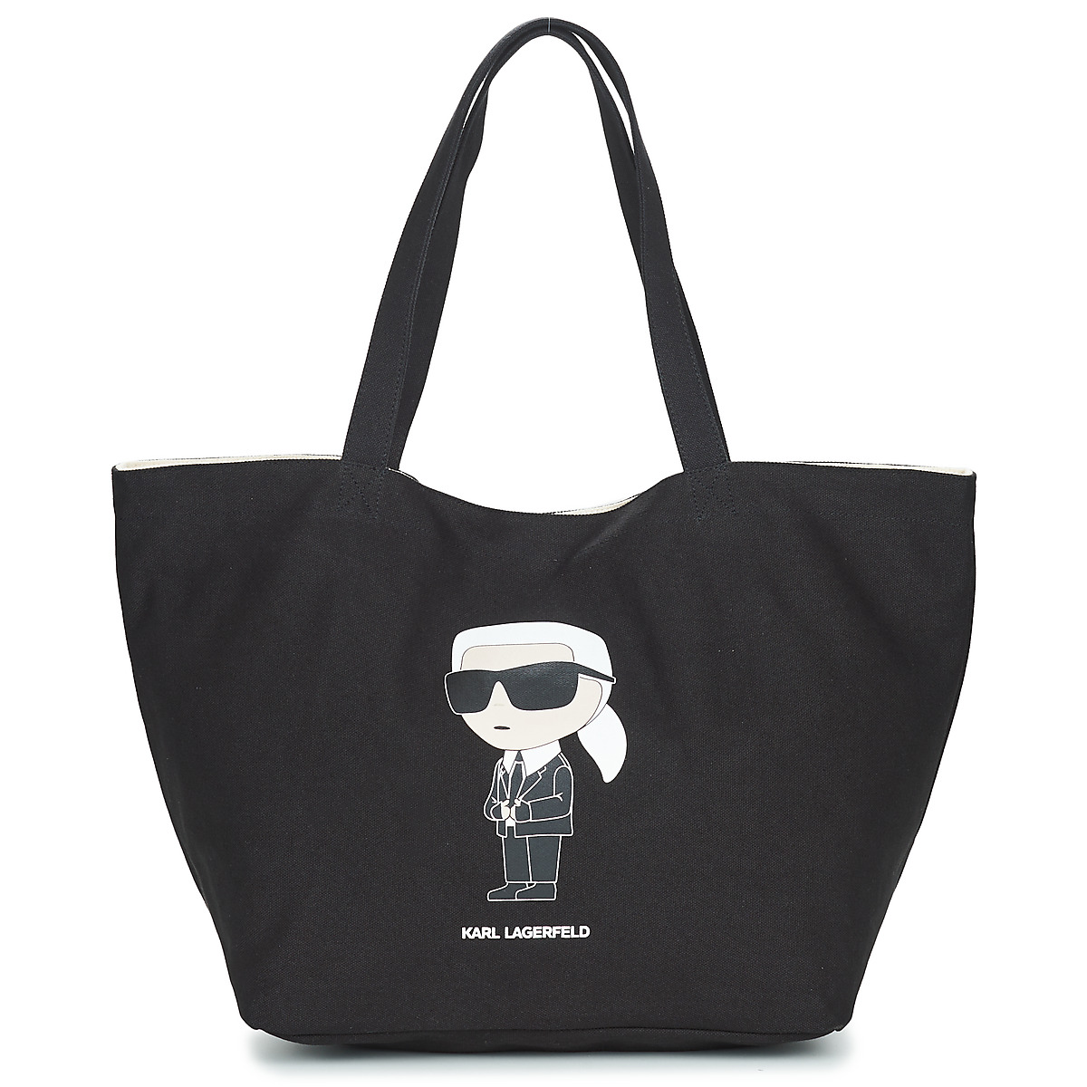 Táskák Női Bevásárló szatyrok / Bevásárló táskák Karl Lagerfeld K/IKONIK 2.0 KARL CANV SHOPPER Fekete 