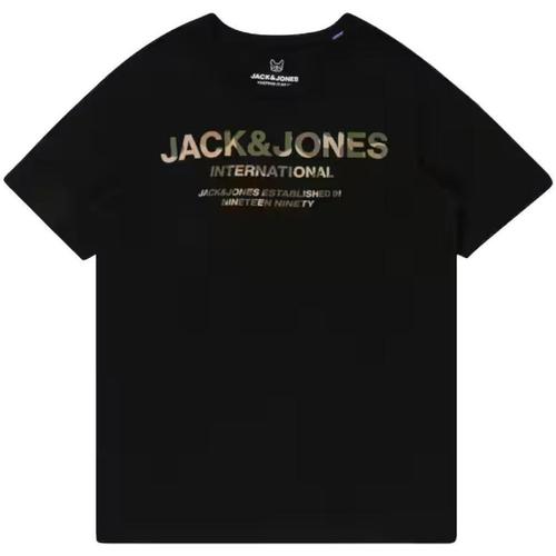 Ruhák Fiú Rövid ujjú pólók Jack & Jones  Fekete 