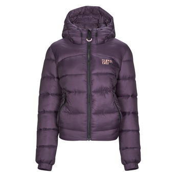 Ruhák Női Steppelt kabátok Superdry SPORTS PUFFER BOMBER JACKET Lila