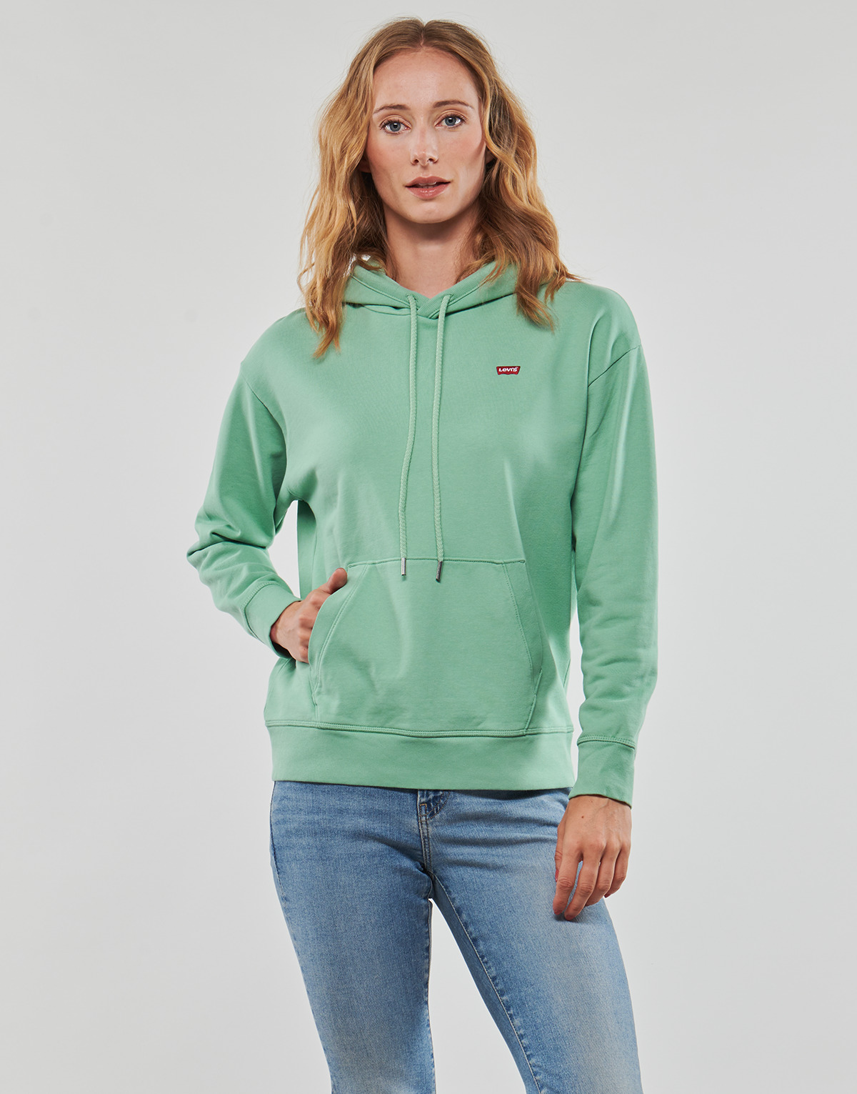 Ruhák Női Pulóverek Levi's STANDARD HOODIE Kék