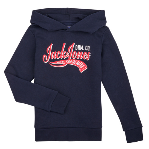 Ruhák Fiú Pulóverek Jack & Jones JJELOGO SWEAT HOOD 2 COL 24 SNJNR Tengerész