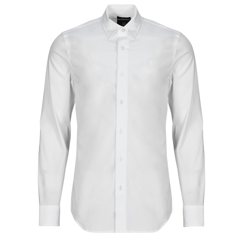 Ruhák Férfi Hosszú ujjú ingek G-Star Raw UNIFORM SLIM SHIRT L\S Fehér