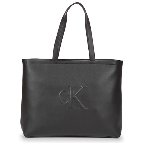 Táskák Női Bevásárló szatyrok / Bevásárló táskák Calvin Klein Jeans SCULPTED SLIM TOTE34 DEBOSS Fekete 