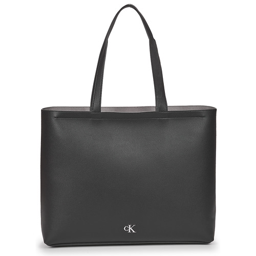 Táskák Női Bevásárló szatyrok / Bevásárló táskák Calvin Klein Jeans MINIMAL MONOGRAM SLIM TOTE34 Fekete 