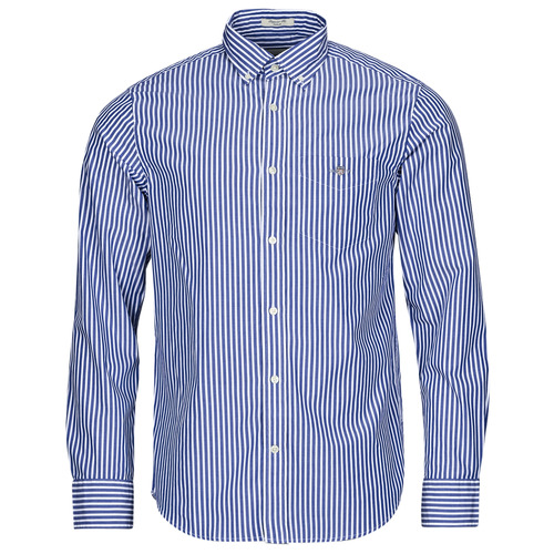 Ruhák Férfi Hosszú ujjú ingek Gant REG POPLIN STRIPE SHIRT Kék