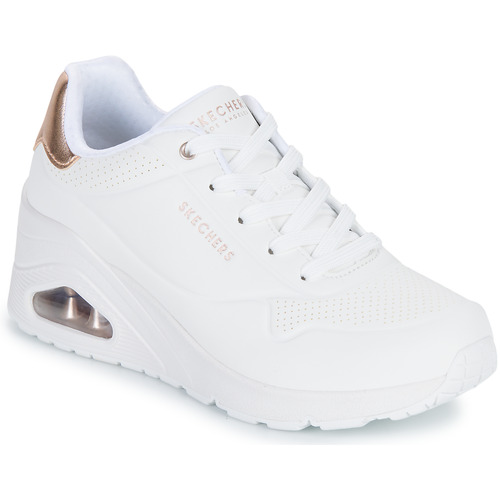 Cipők Női Rövid szárú edzőcipők Skechers UNO WEDGE Fehér