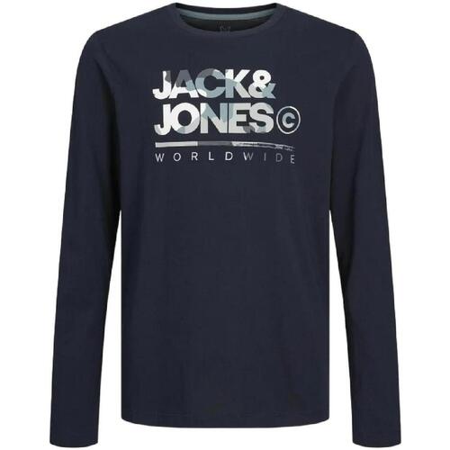 Ruhák Fiú Rövid ujjú pólók Jack & Jones  Kék