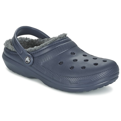 Cipők Klumpák Crocs CLASSIC LINED CLOG Tengerész / Szürke