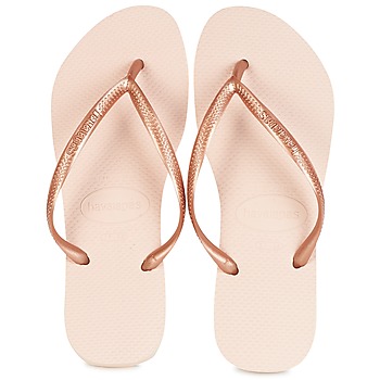 Cipők Női Lábujjközös papucsok Havaianas SLIM Rózsaszín / Arany