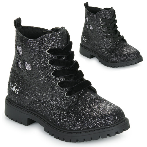 Scarpe Bambina Stivaletti Mod'8 TINALY Nero / Glitter