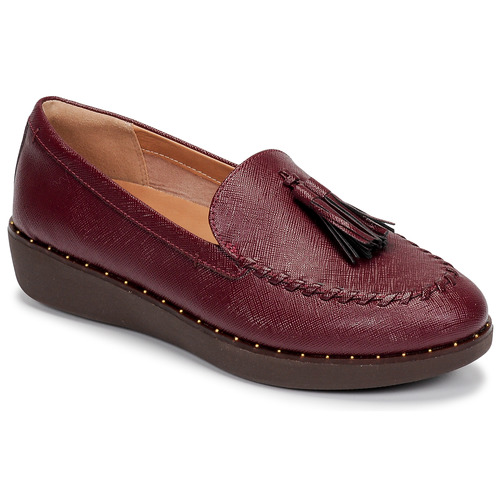 Scarpe Donna Mocassini FitFlop PETRINA PATENT LOAFERS Rosso