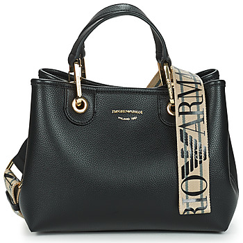 Borse Donna Borse a mano Emporio Armani BORSA SHOPPING Nero / Dore