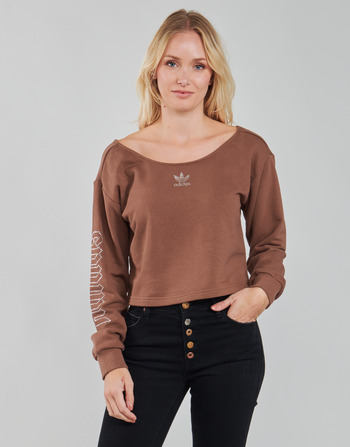 Abbigliamento Donna Felpe adidas Originals SLOUCHY CREW? Marrone