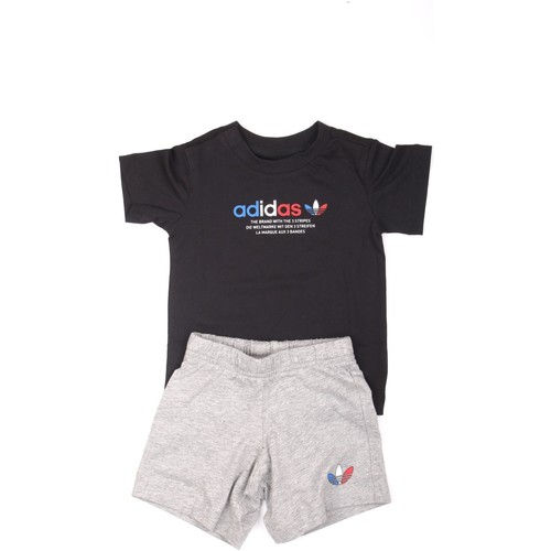 Abbigliamento Unisex bambino Tuta adidas Originals GN7414 Tute da ginnastica Bambino nero/grigio Nero