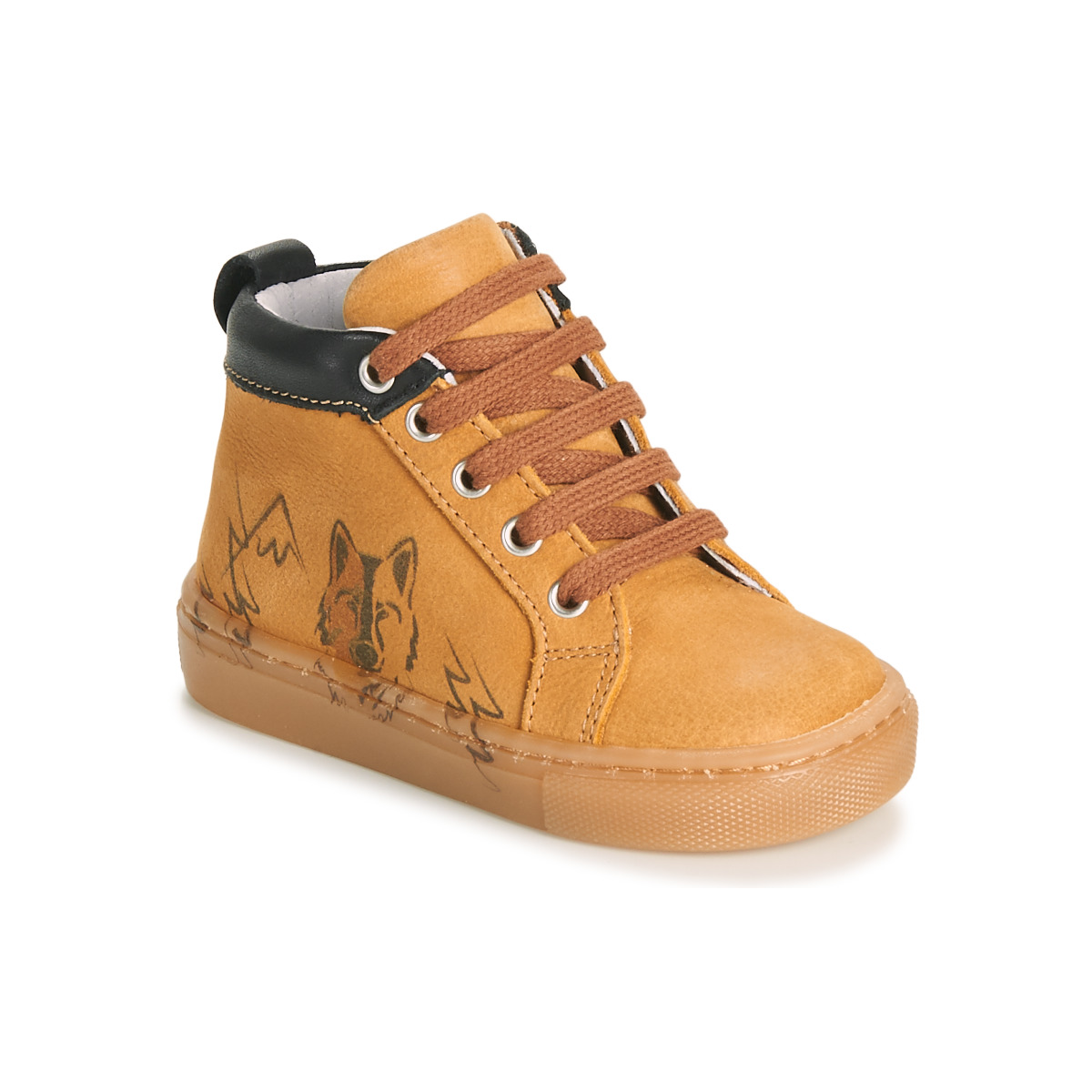 Scarpe Bambino Sneakers alte GBB BENOIT Giallo