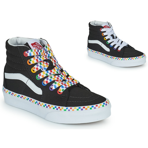 Scarpe Bambina Sneakers alte Vans SK8-Hi Nero / Multicolore