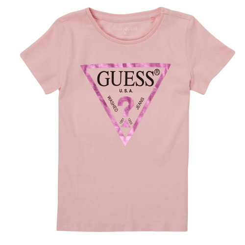 Abbigliamento Bambina T-shirt maniche corte Guess CANCI Rosa