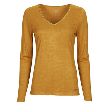 Abbigliamento Donna T-shirts a maniche lunghe Les Petites Bombes ADRIANA Giallo / Mostarda