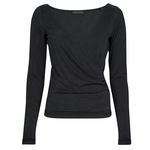 Abbigliamento Donna T-shirts a maniche lunghe Guess LS INES TOP Nero