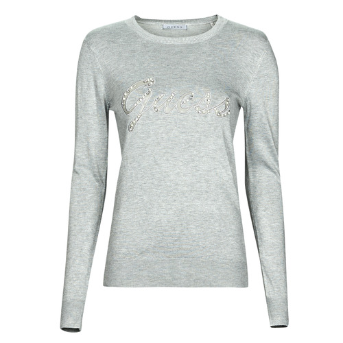 Abbigliamento Donna Maglioni Guess LILIANE RN LS Grigio