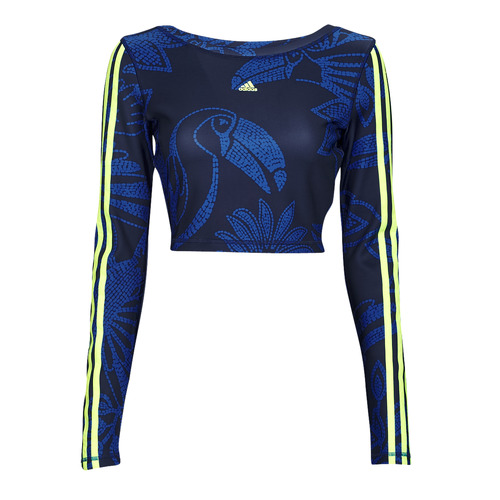 Abbigliamento Donna Felpe adidas Performance FARM CROP LS Blu / Mystere