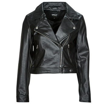 Abbigliamento Donna Giacca in cuoio / simil cuoio Only ONLBEST FAUX LEATHER BIKER Nero