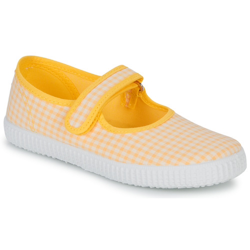 Scarpe Bambina Ballerine Citrouille et Compagnie IVALYA Vichy / Giallo