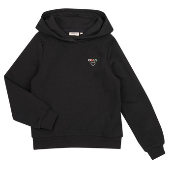 Abbigliamento Bambina Felpe Only KOGNOOMI L/S LOGO HOOD SWT NOOS Nero