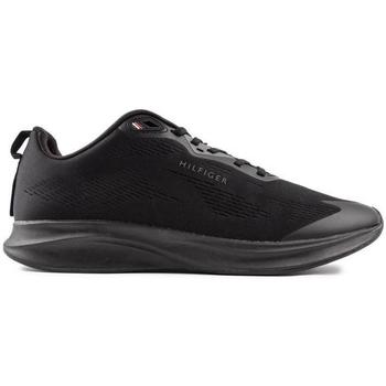 Scarpe Uomo Sneakers Tommy Hilfiger Lightweight Sleek Runner Formatori Nero